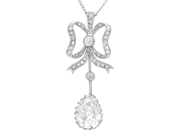 Old European Pear Cut Pendant
