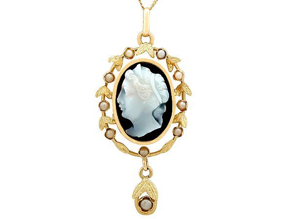 Hardstone Cameo Pendant