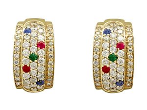 How to Wear Gemstone Hoop Earrings