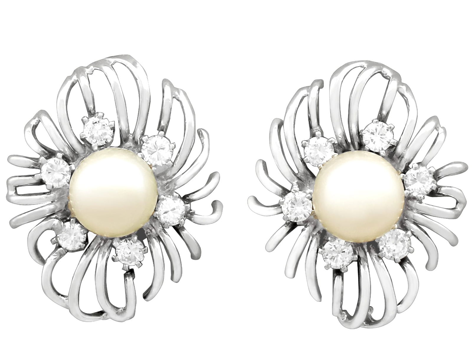 Pearl and Diamond Earrings to Match a Black Dress