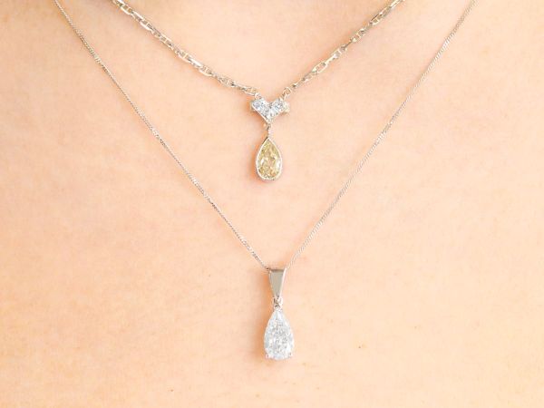 Diamond Solitaire Necklace Birthday Gift
