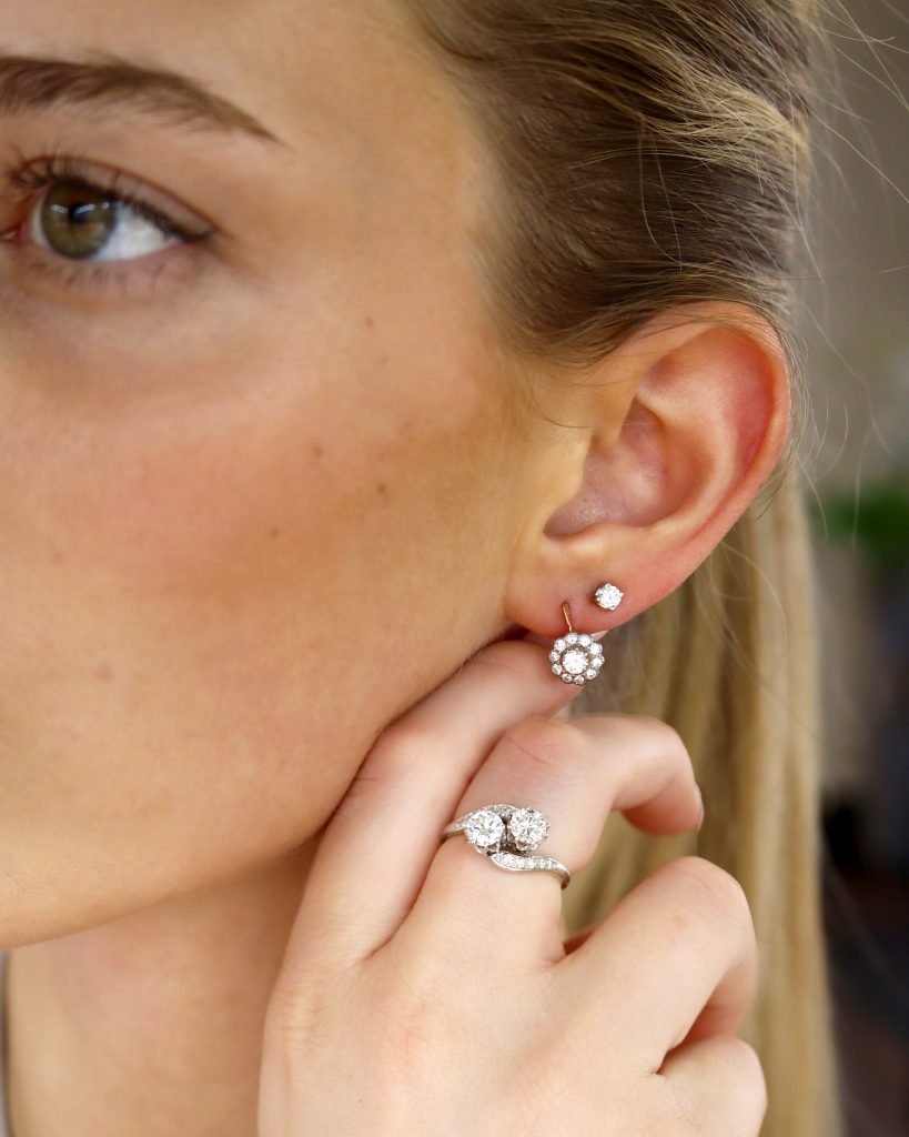 Styling Vintage Diamond Earrings