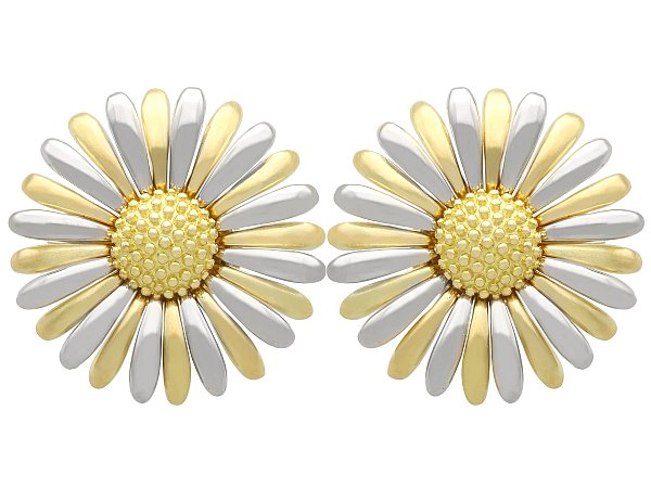 Floral Mixed Metal Earrings