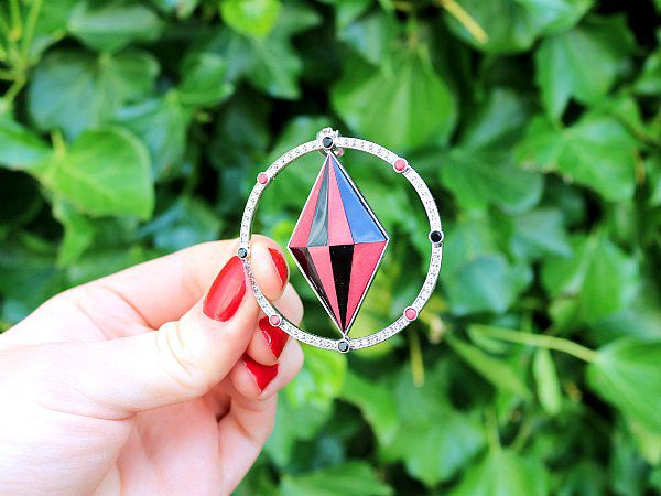 Vintage enamel pendant