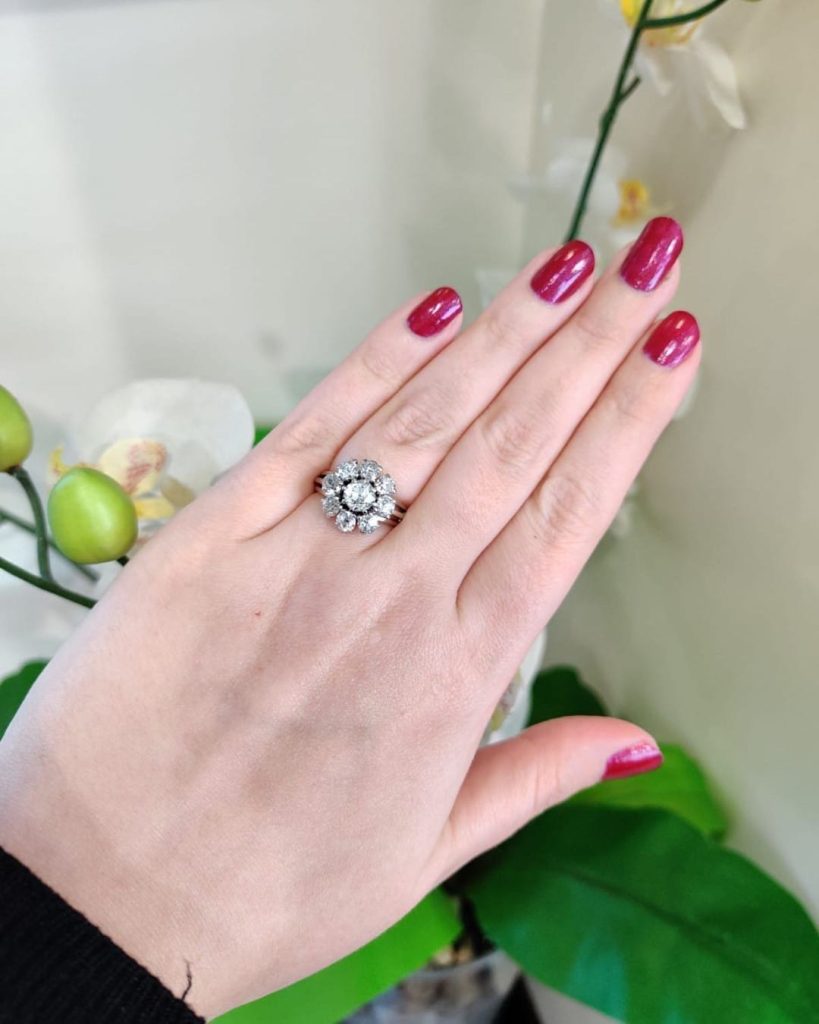 Dainty Diamond Cluster Rings