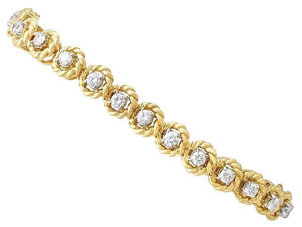 vintage diamond gold bracelet
