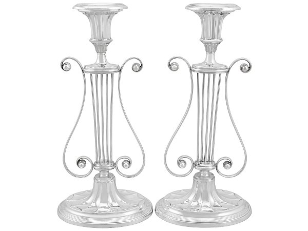 Edwardian silver candlesticks