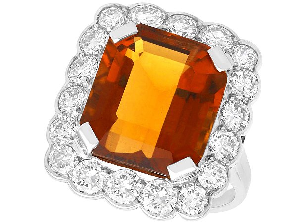 antique citrine ring 