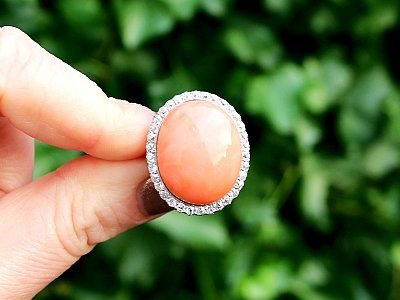 antique coral ring
