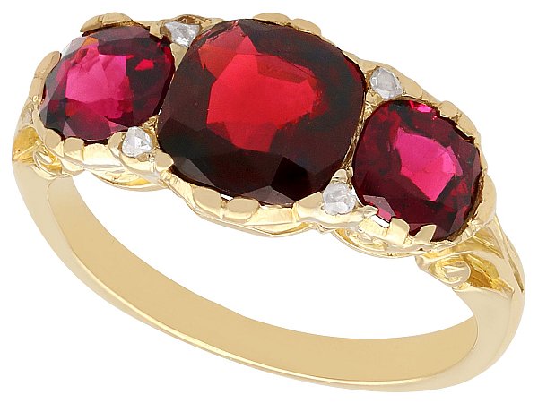 antique garnet dress ring