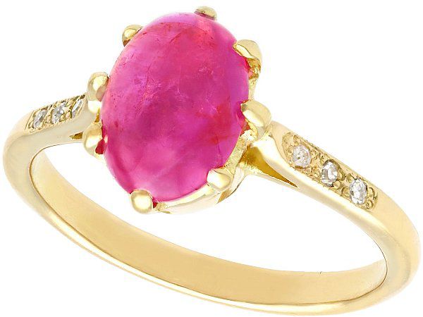 cabochon ruby ring