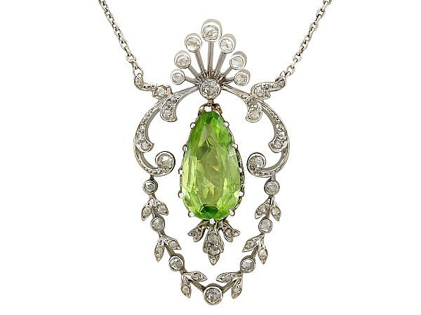 antique peridot necklace