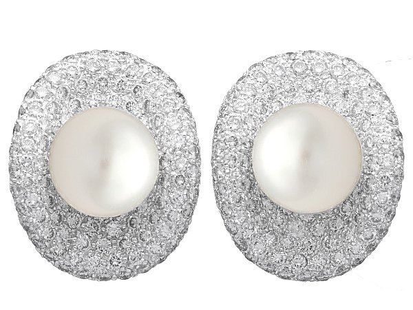 pearl and dimaond earrings