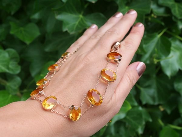 yellow citrine pendant