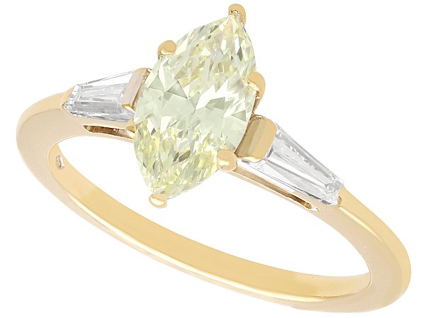 light yellow diamond ring