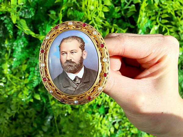 Miniature Portrait Brooch