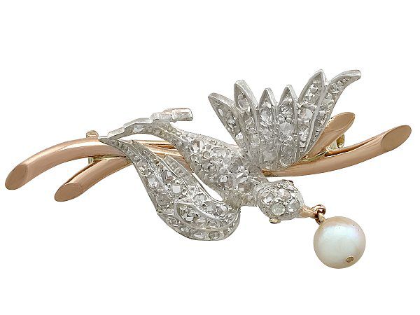 diamond bird brooch