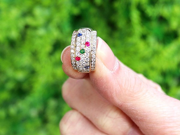 Formal Gemstone Hoop Earrings