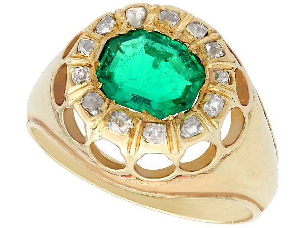 Old Mine Cut Diamond Ring  