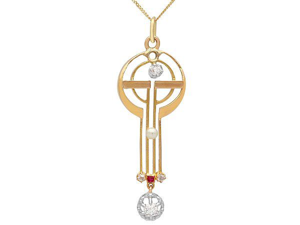 old mine cut pendant