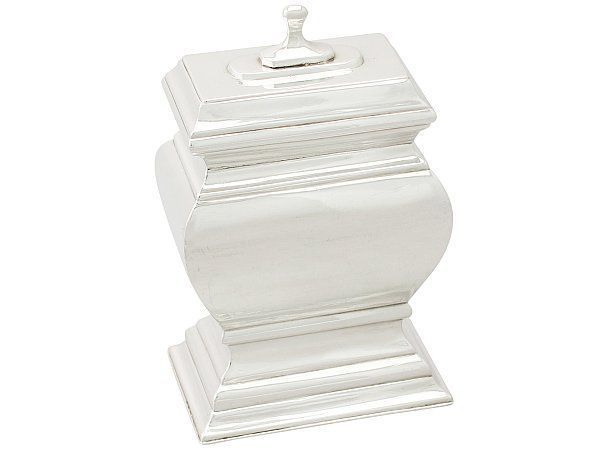 silver tea caddy