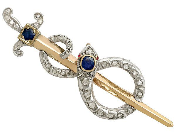 Antique Diamond Sword Pendant