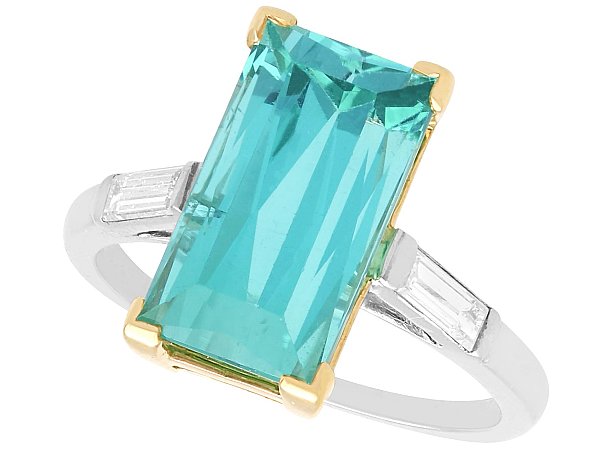 Blue Tourmaline engagement ring