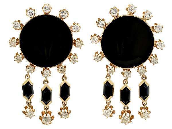 Black Earrings to Match a Yellow Dress
