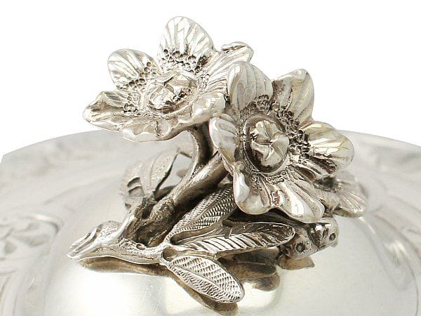 Finial featuring a floral design
