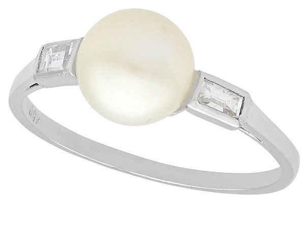Pearl engagement ring