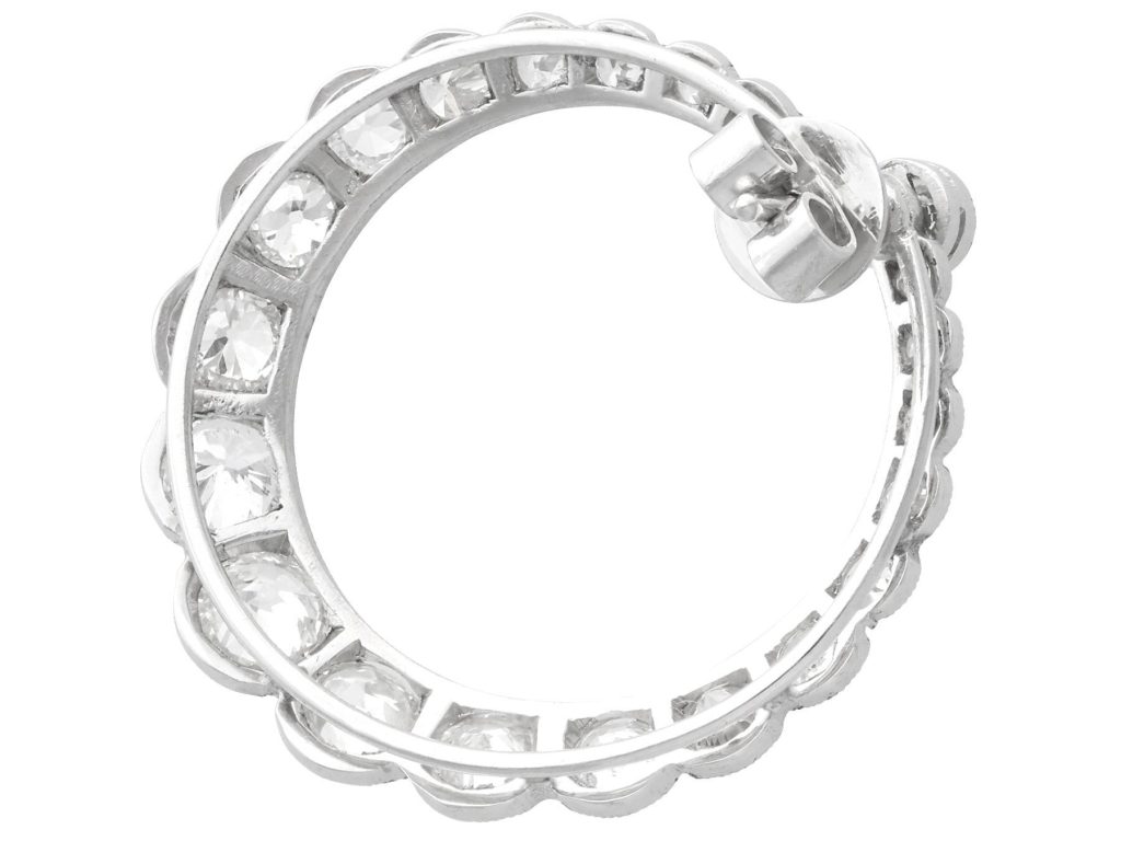 diamond platinum hoop earrings 