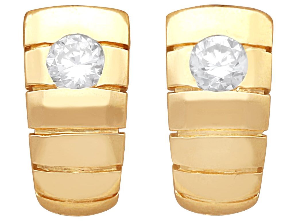 tapered gold hoop earrings 