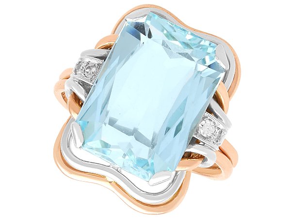 Rose Gold Aquamarine Rings for Brides