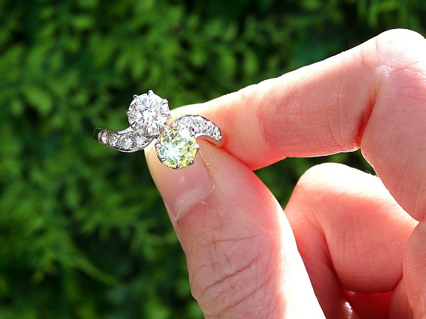 Antique Yellow Diamond Twist Ring