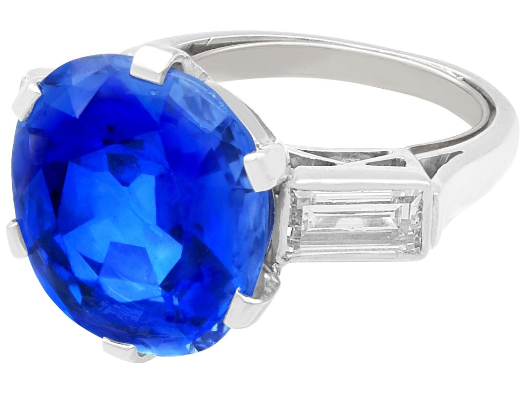 1940s sapphire ring platinum band