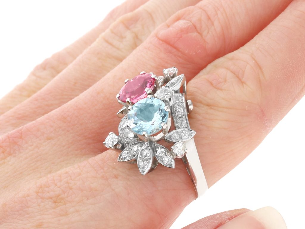 aquamarine ring on hand