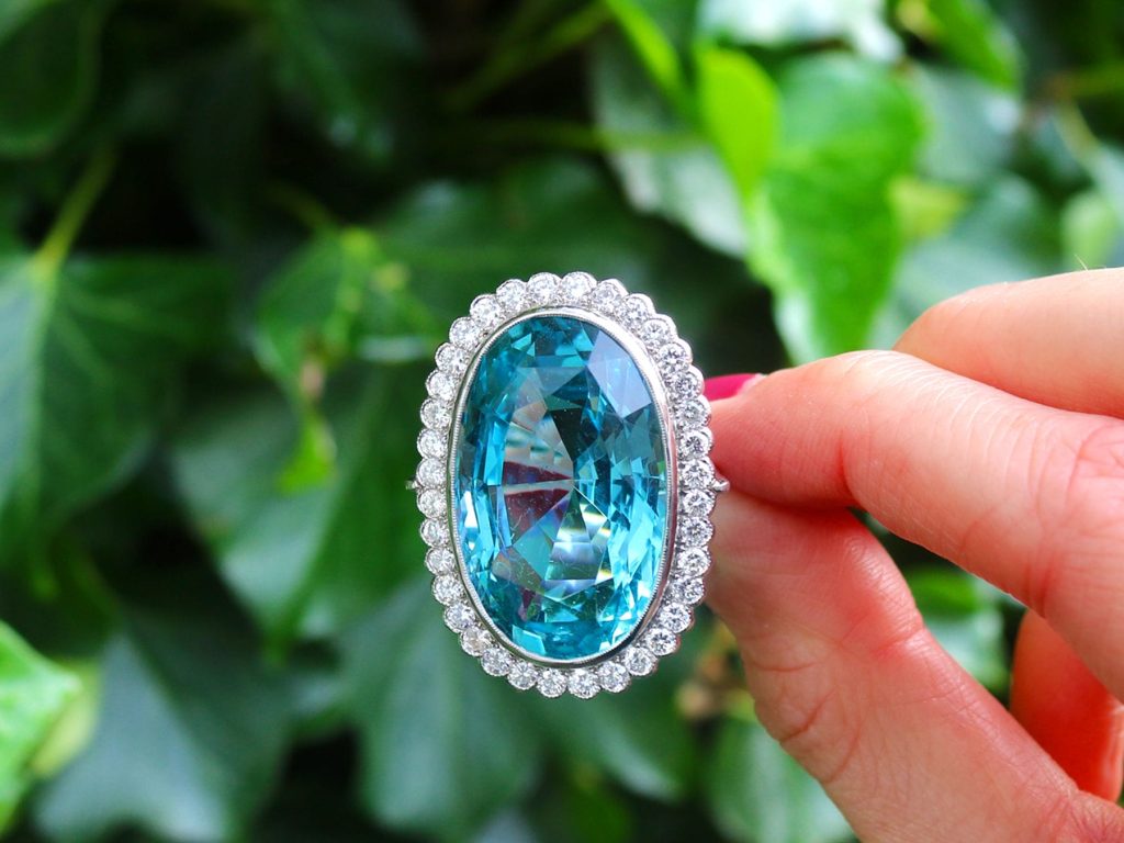 aquamarine cocktail ring