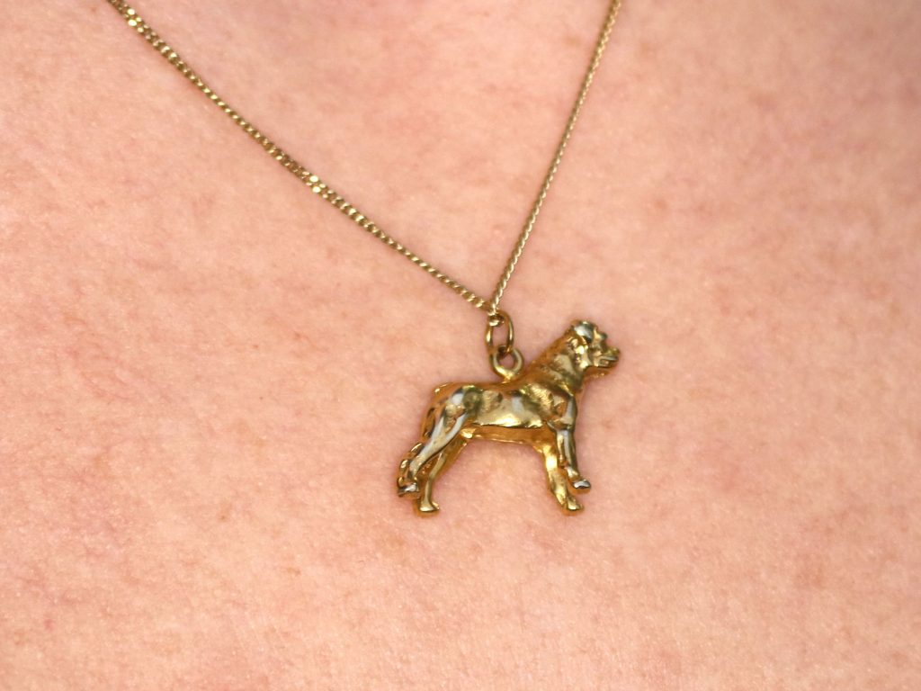 wearing 1960s pendant