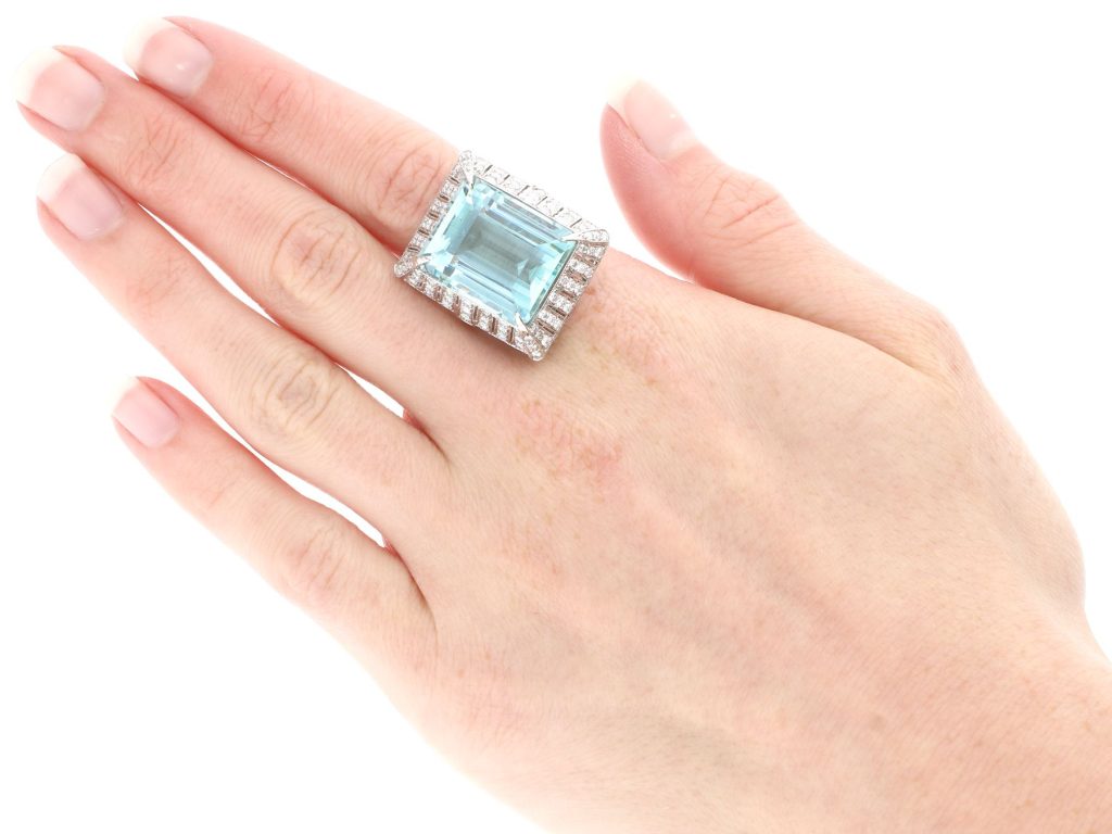 large aquamarine ring