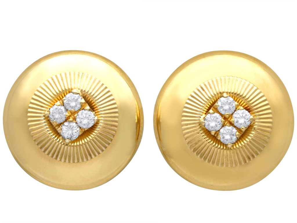 1960s yellow gold earrings