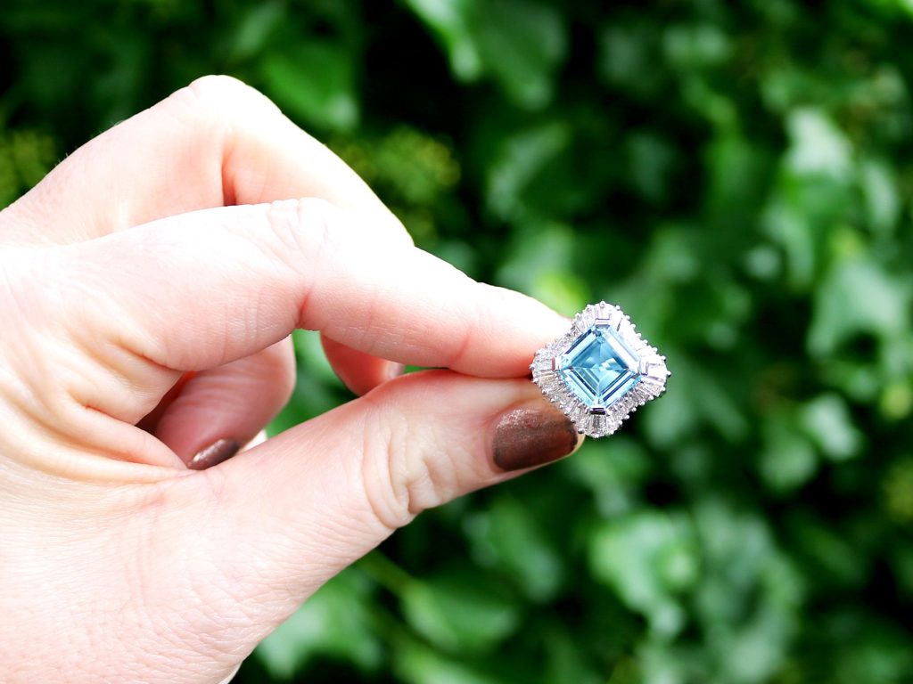 aquamarine diamond ring