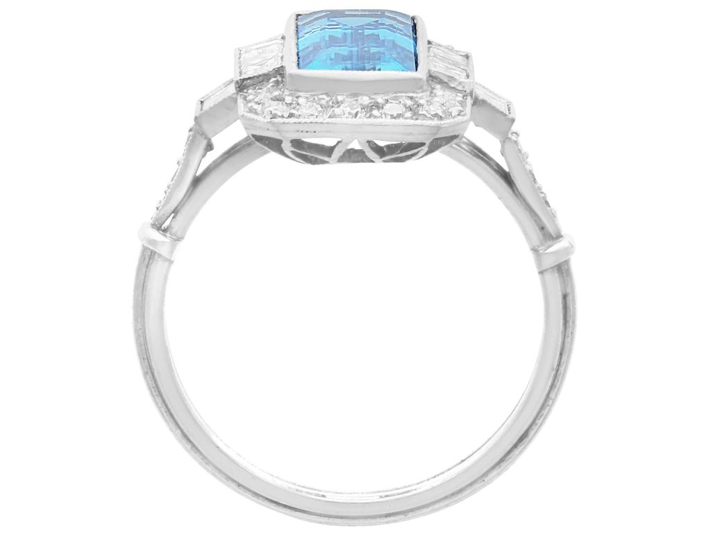 aquamarine ring collet setting