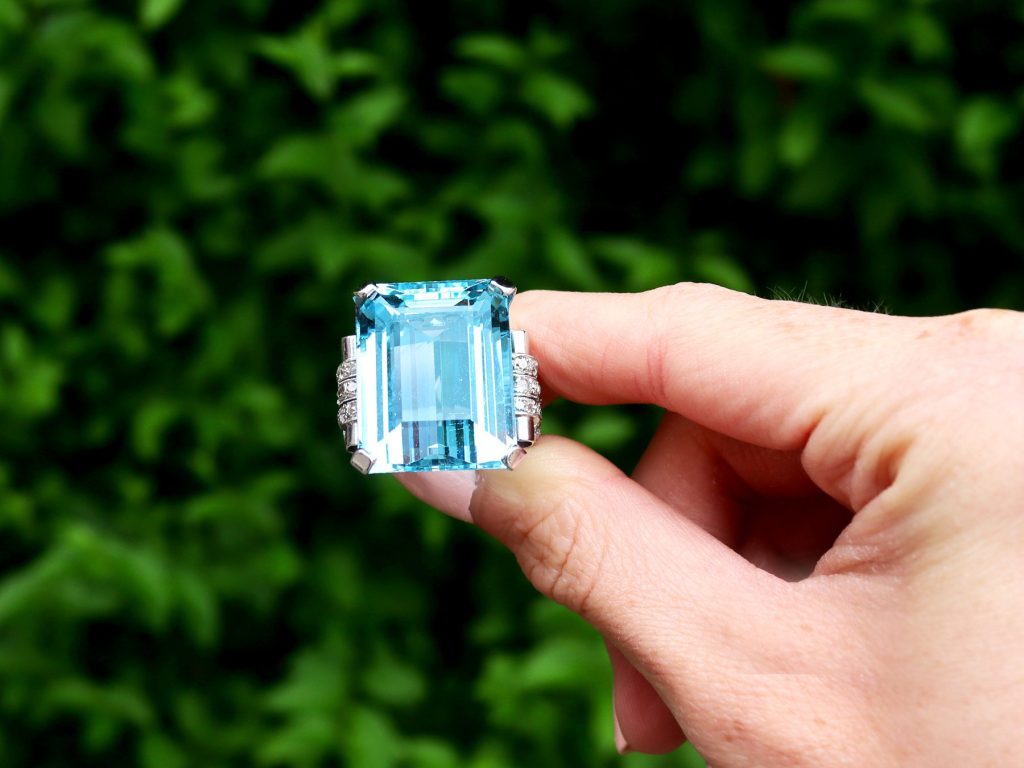 aquamarine cocktail ring