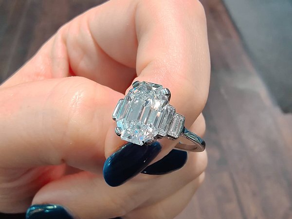 art deco engagement ring