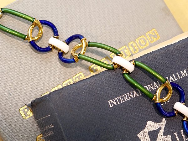 enamel link bracelet