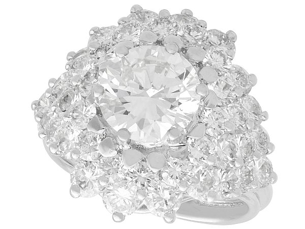 large cluster diamond ring