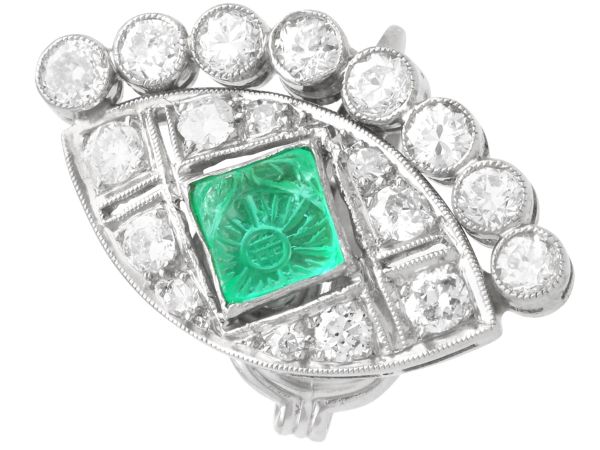 art deco emerald earrings