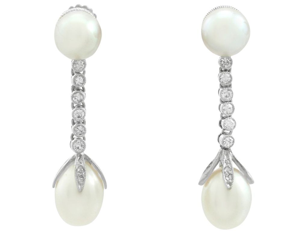 pearl drop earrings