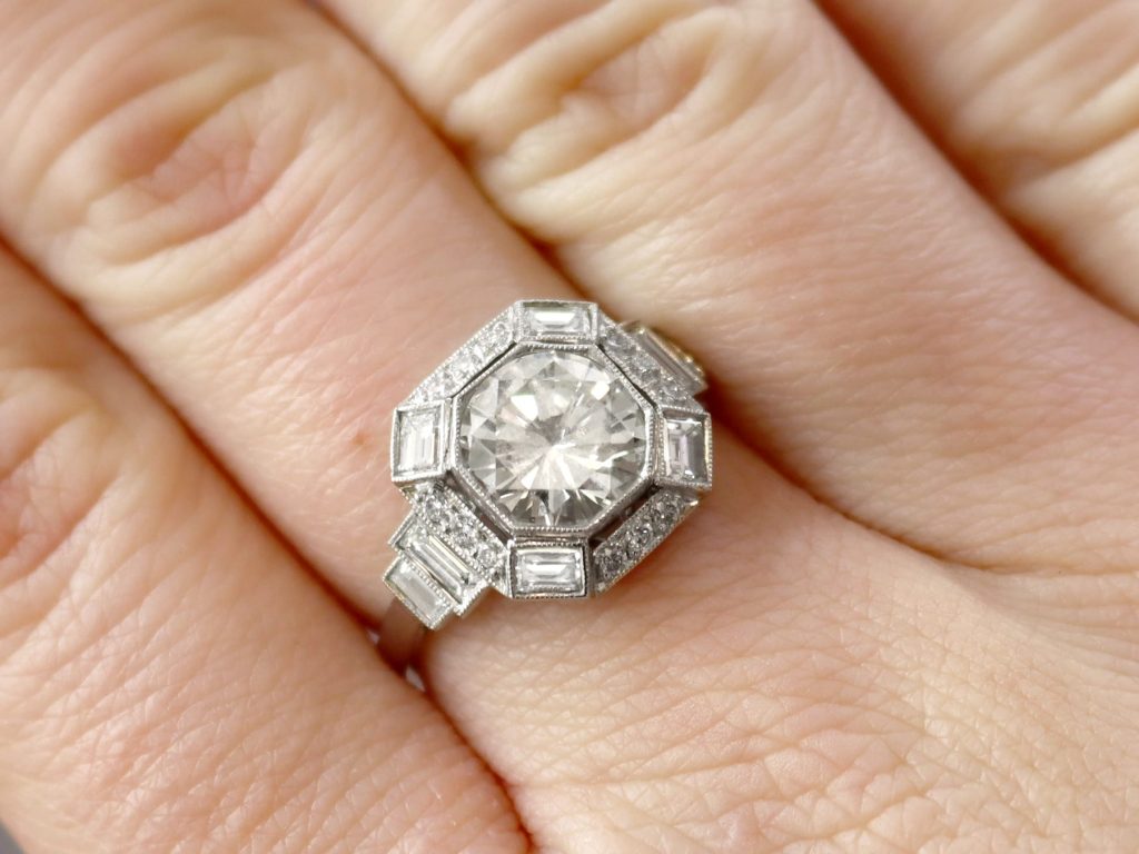 diamond halo engagement ring