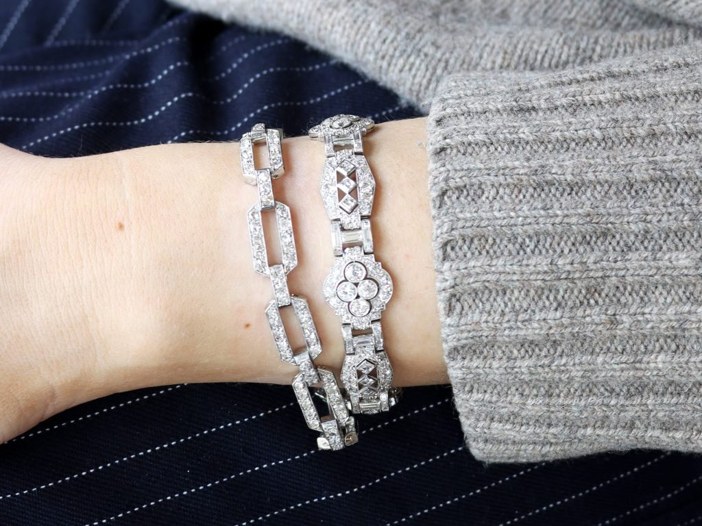 diamond Art Deco bracelets 